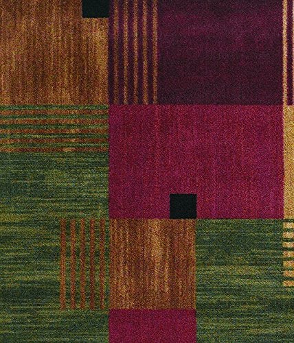 New Wave Alliance Geometric Area Rug, Tan/Red/Green