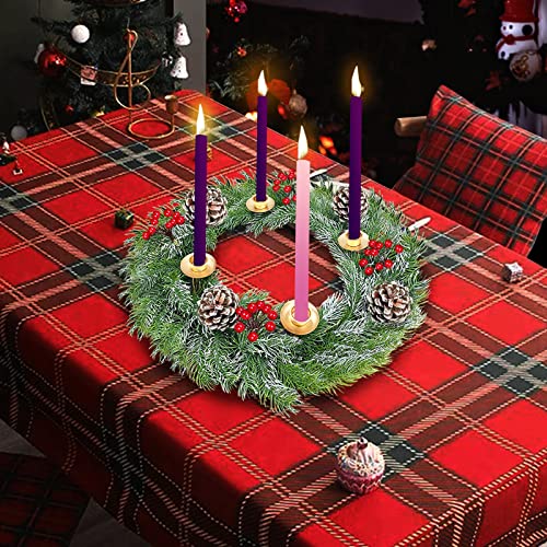 18 Inch Christmas Advent Wreath Decoration 4 Candle Holders