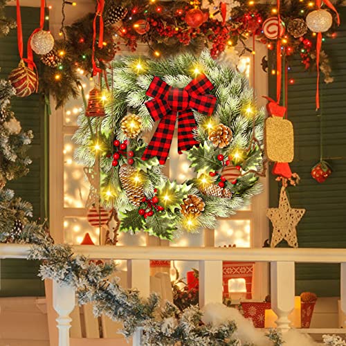 Lighted Christmas Wreath Decoration