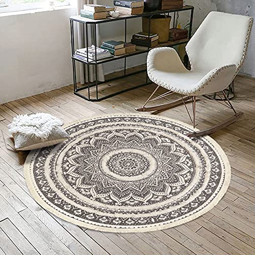 Boho Mandala Runner & Area Rug, Black and Cream