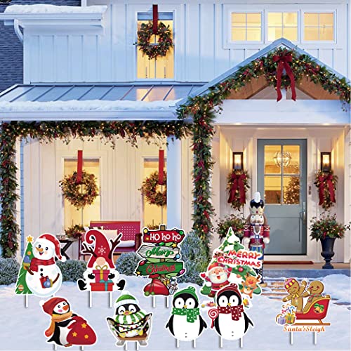9Pcs Christmas Yard Decorations