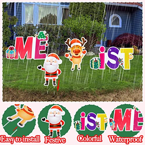 9Pcs Merry Christmas Yard Signs Christmas Decorations