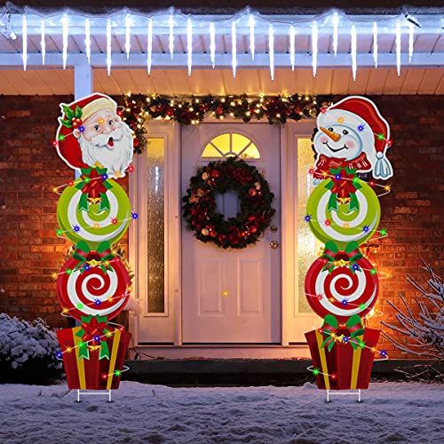 Yard Sign with LED Lights - 51” Christmas Decoration