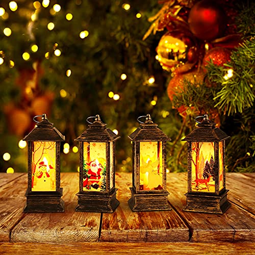 8 Pieces Mini Christmas Lanterns Decoration