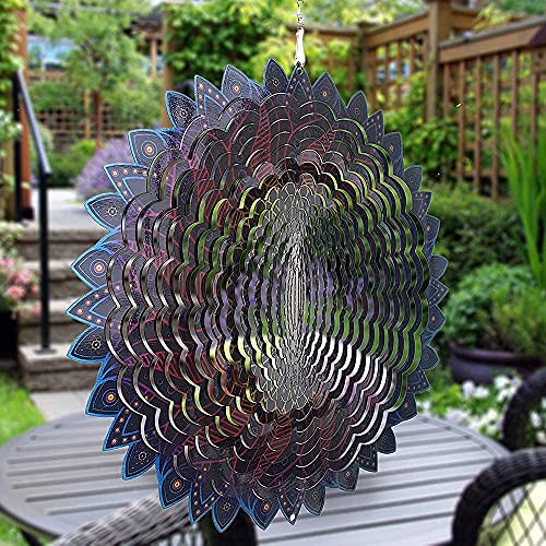 3D Mandala Wind Spinner Stainless Steel