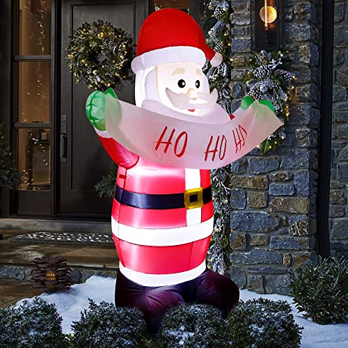 6ft Inflatables Santa/Snowman Christmas Decoration w/ LEDs