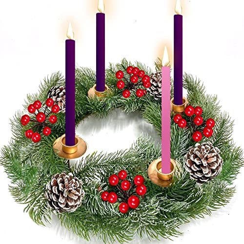 18 Inch Christmas Advent Wreath Decoration 4 Candle Holders