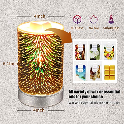 3D Glass Wax Warmer w/ Touch Dimming Control