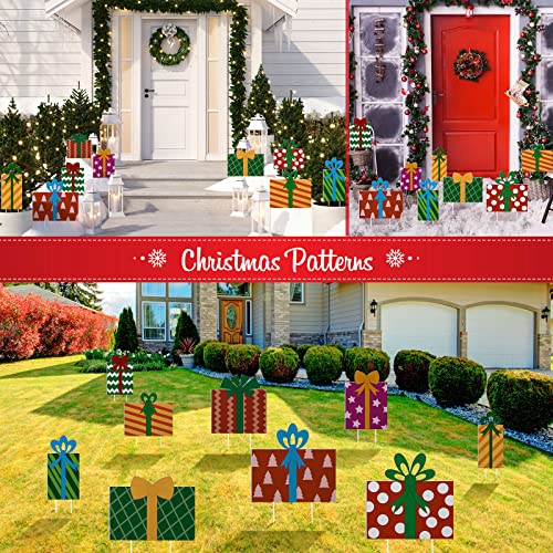 9 Pcs Christmas Yard Stakes Signs Decoration