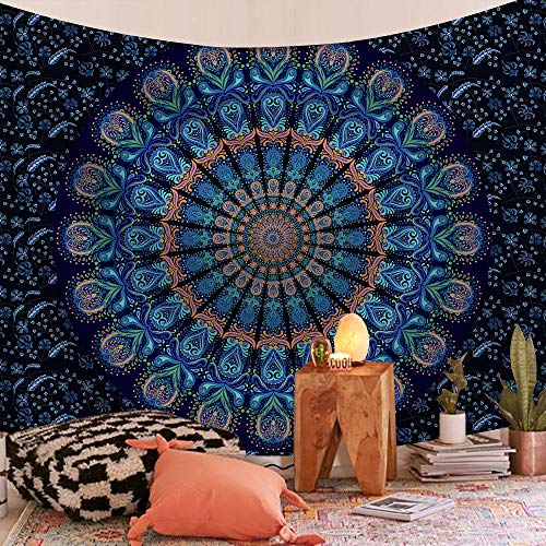 Psychedelic Mandala Wall Hanging Tapestry (51 x 60 Inches)