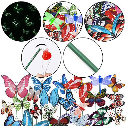 Butterfly Stakes, 50pcs 11.5inch for Garden Decoration