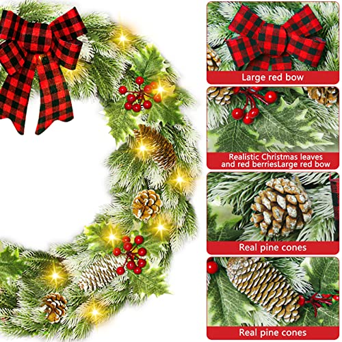 Lighted Christmas Wreath Decoration