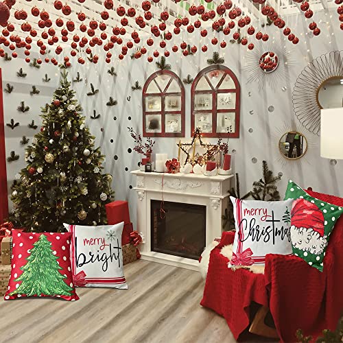 Set of 4 Christmas Pillow Covers 18X18 Inch
