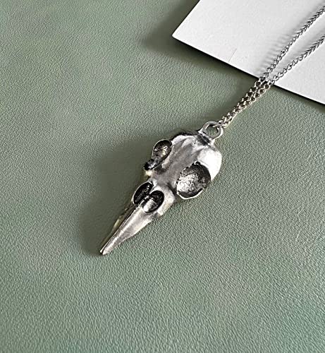 Punk Hip Hop Metal Crow Skull Necklace. For Men/Women