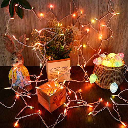 Easter Pastel Lights - 33ft 100 Count Incandescent Easter String Lights, UL Certified Connectable