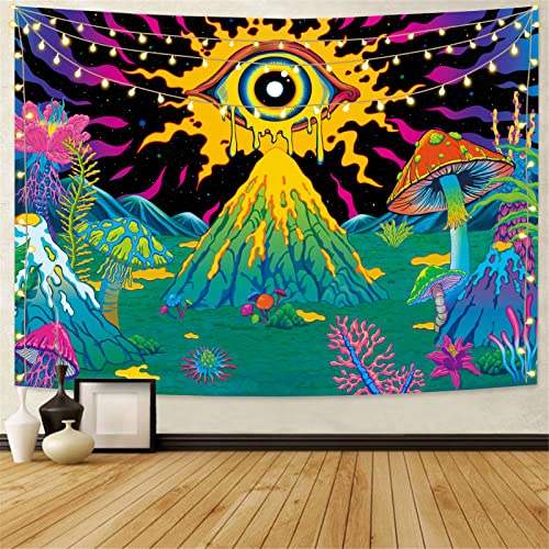 Psychedelic Eye Trippy Mushroom Tapestry for Wall Decoration