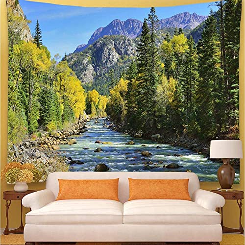 Nature Mountain Forest Scenic Tapestry