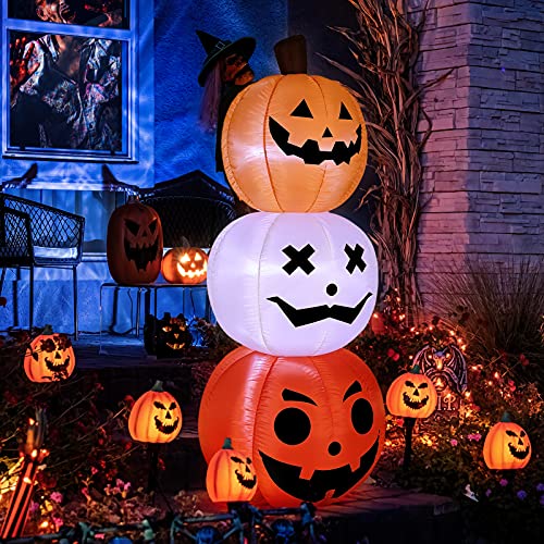 6FT Halloween Inflatable Pumpkin w/ LED Decoration