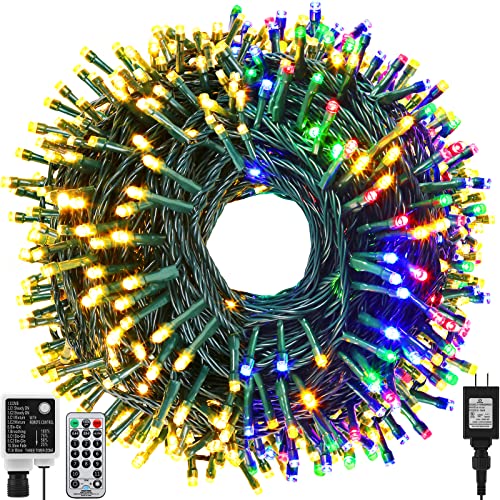 Color Changing Christmas Lights 180FT 500 LED UL Certified 11 Modes