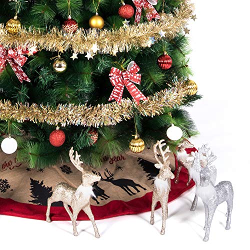 2 Pcs Glitter Reindeer Christmas Decoration