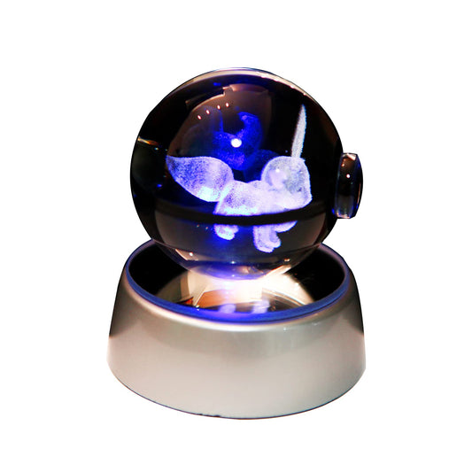 3D Crystal Poke Ball Night Light, Table Lamp 7 Colors Change for Room Decor Lamp