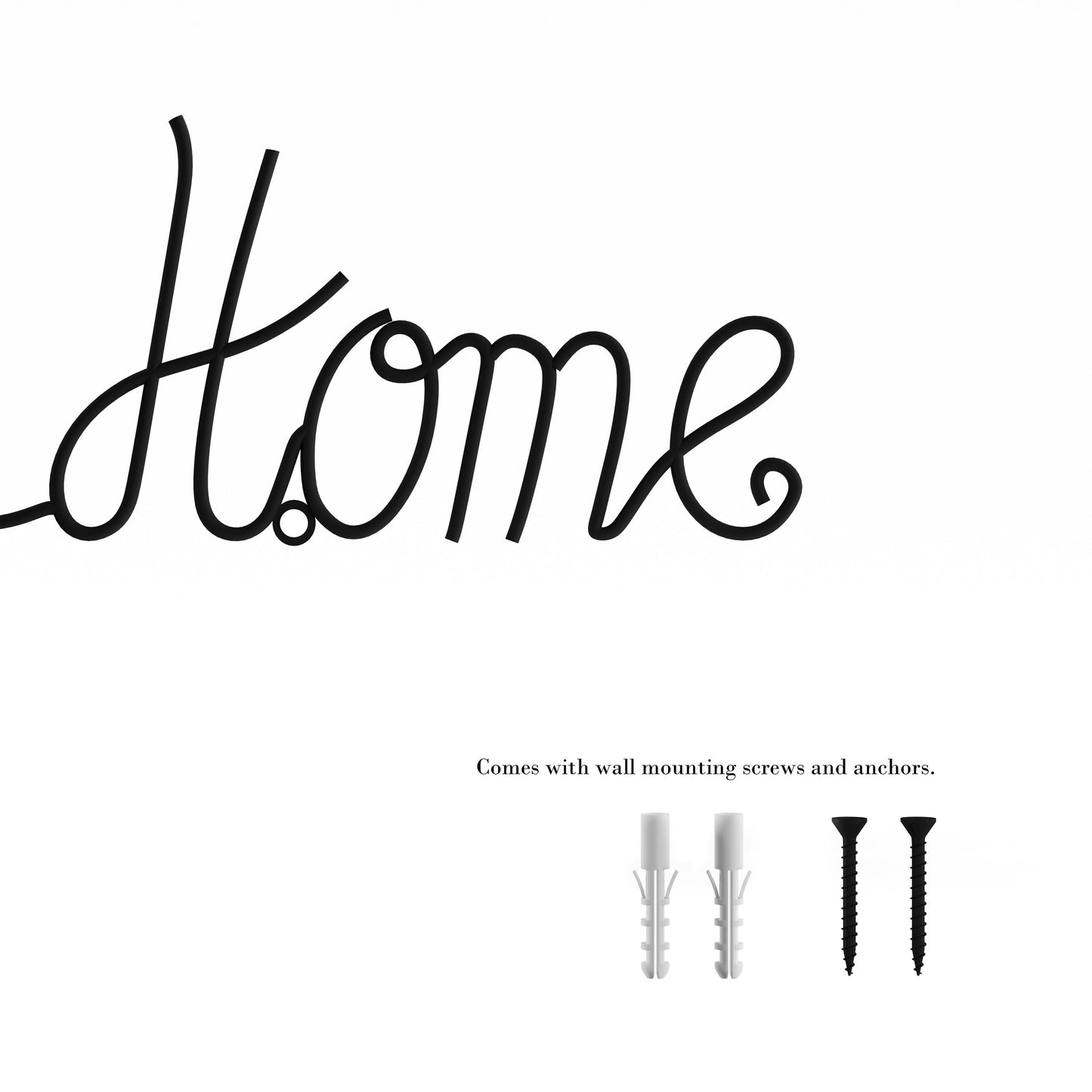 Metal Cut-out- Home Sweet Home Cursive 3D Word Sign Decor