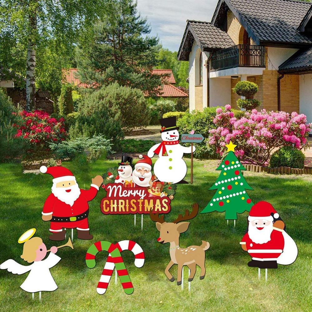 Christmas Yard Signs Set of 8