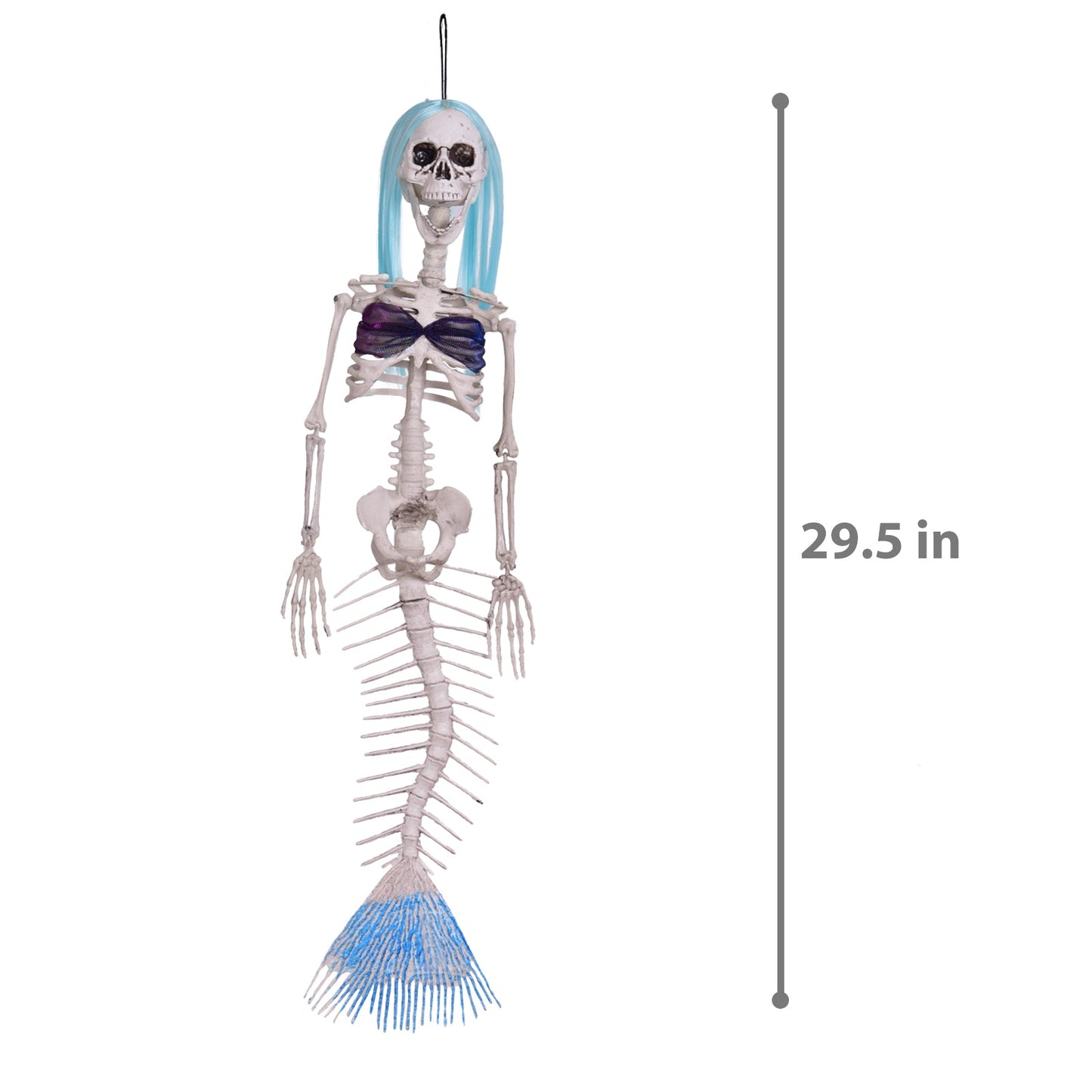 29.5" Halloween Fake Mermaid Skeleton Decoration