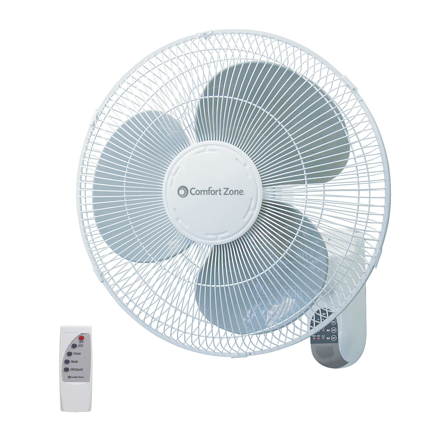 16" 3-Speed Quiet Wall Mount Fan w/ Remote Control, Timer & Adjustable Tilt