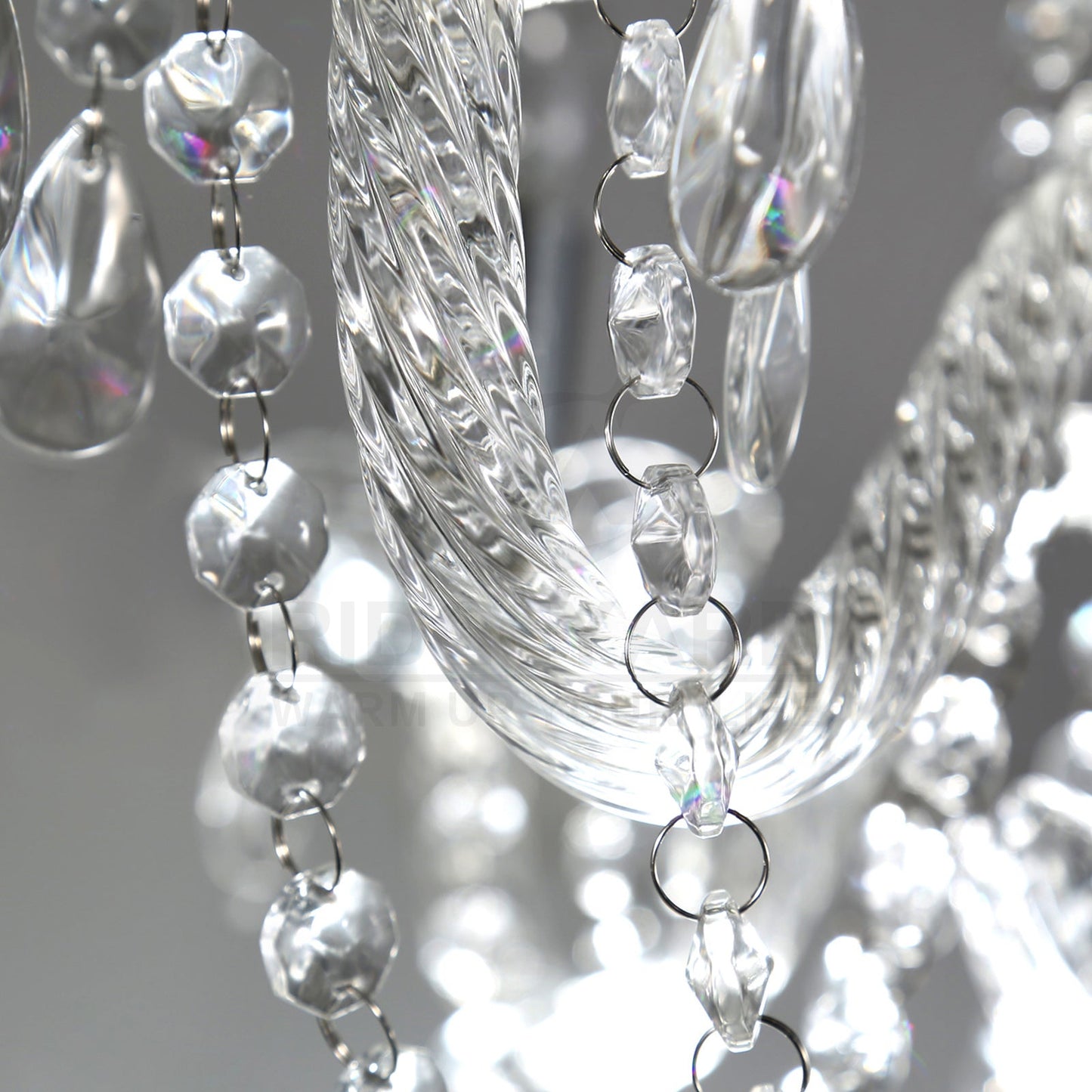 Clear Crystal Chandelier 4 Lights Pendant Ceiling Fixture
