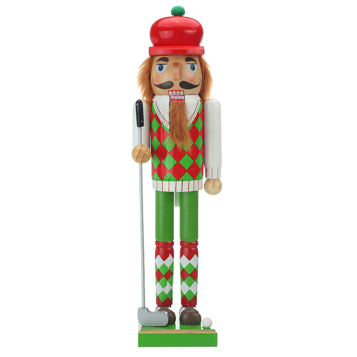 Wooden Nutcracker Walnut Puppet Golfer/Tool Man For Children Kids Gifts