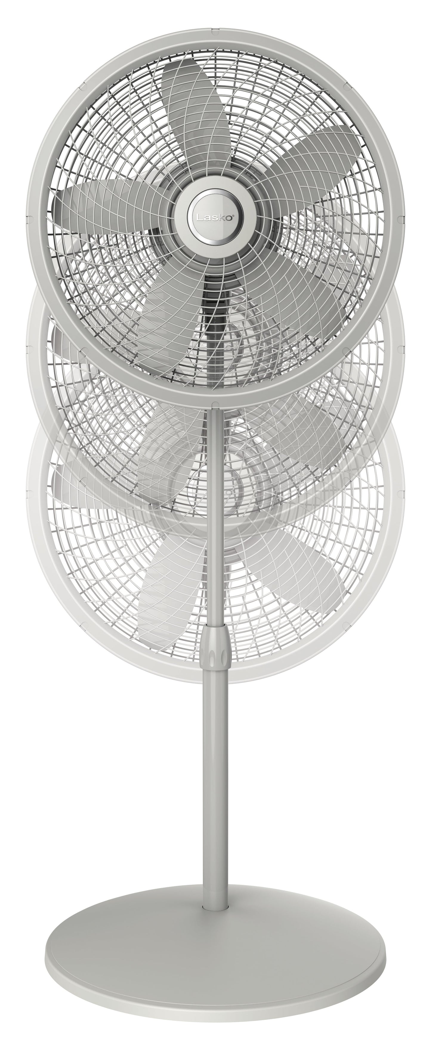 18" Adjustable Cyclone Pedestal Fan w/ 3 Speeds, Gray