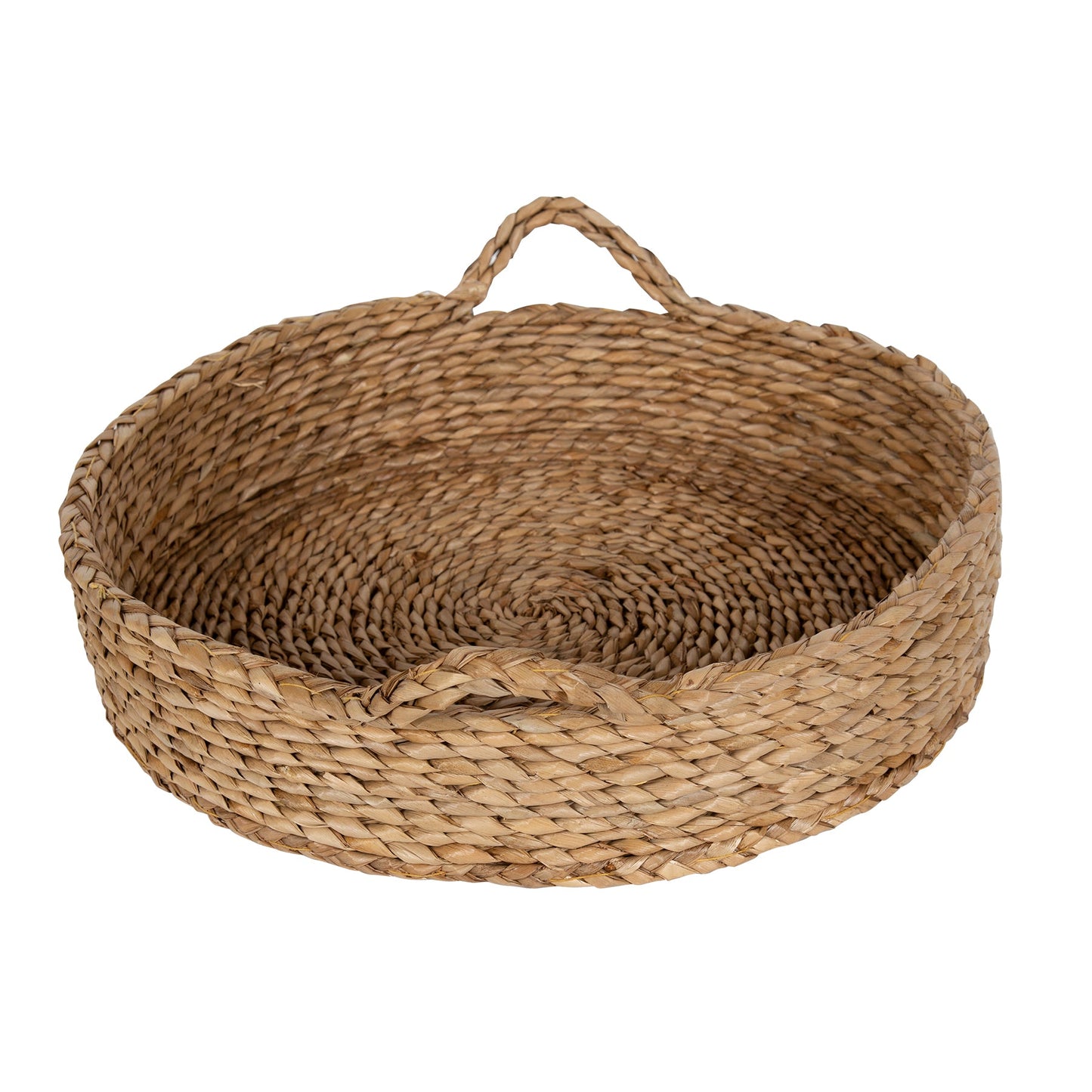 16" Round Natural Colored Water Hyacinth Woven Tray