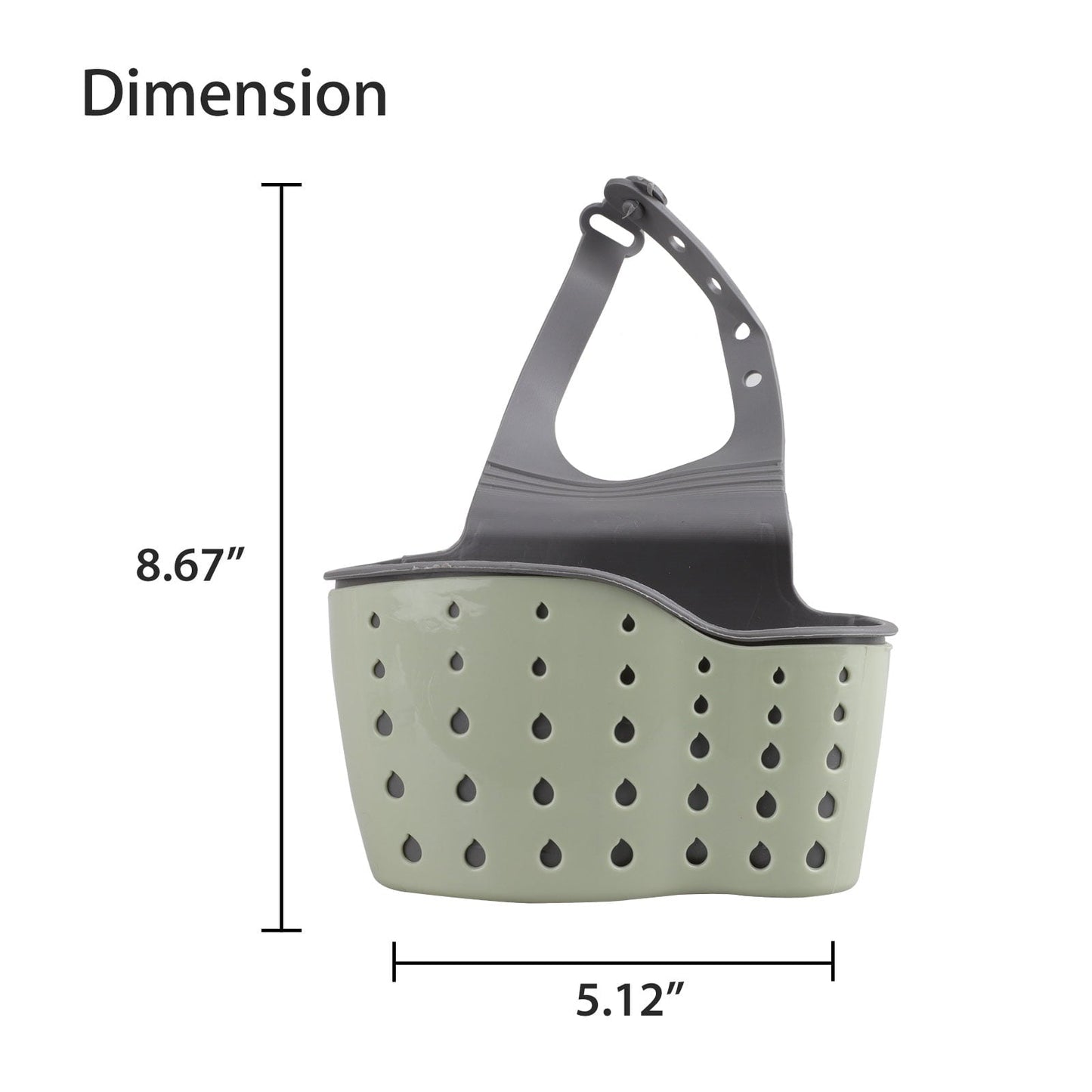 Adjustable Rubber Sink Caddy Kitchen Hanging Sponge Holder