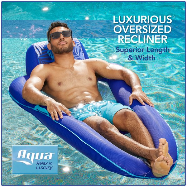 Blue Luxurious Oversized Recliner