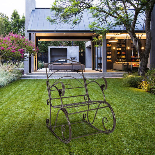 Metal Mid-Back Rocking Chair