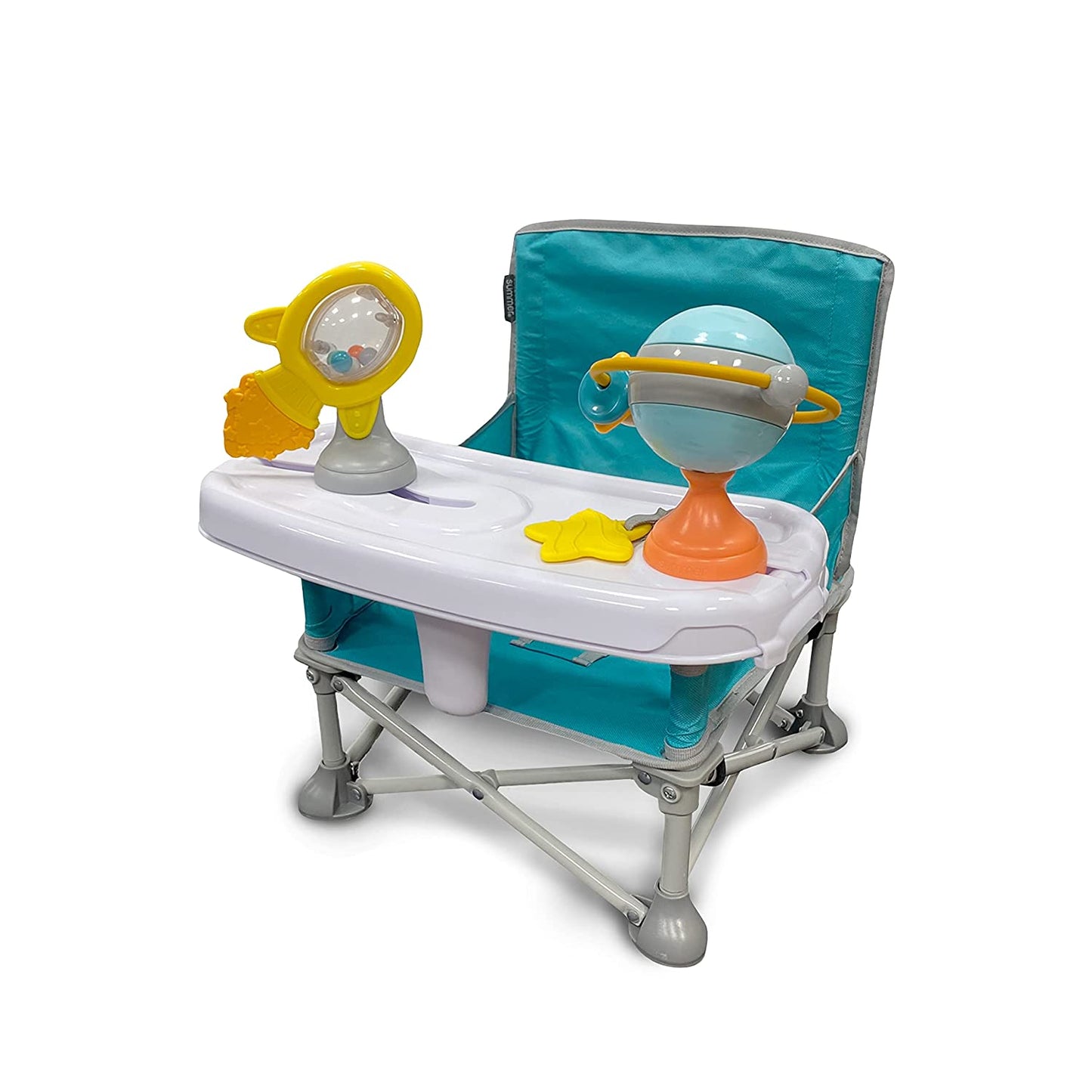 Baby Pop Up Chair for Meals & Playtime with Removable Tray and Toys