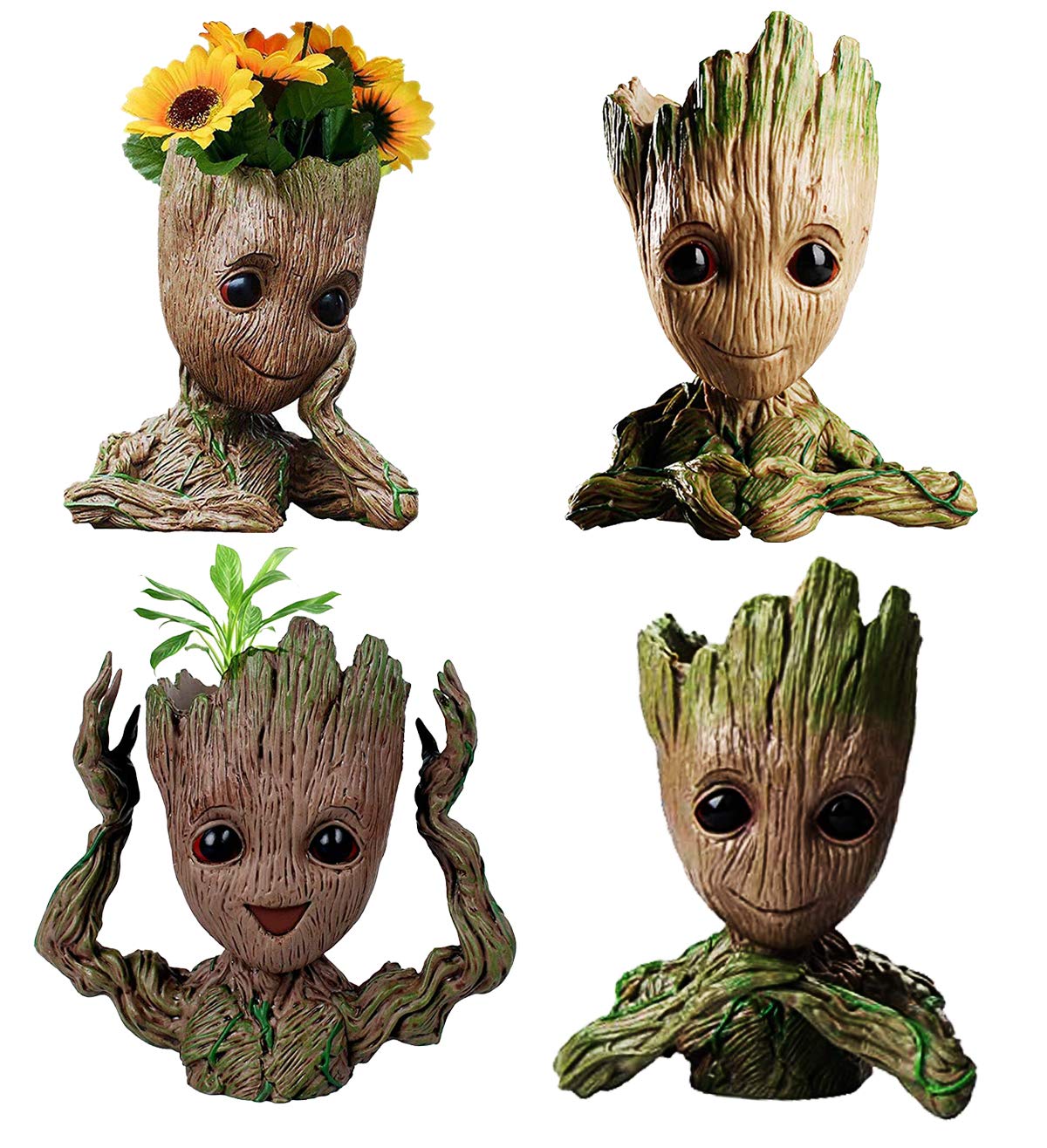 4 Styles Baby Groot Flower Pot Succulent Planter Pot Pencil Holder Holiday Bundle Deal!