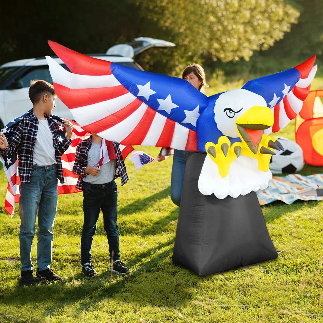 8.5FT Width 4th of July Patriotic Eagle Inflatable Outdoor Decorations