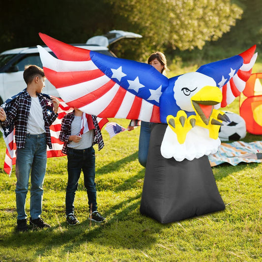 8.5FT Width 4th of July Patriotic Eagle Inflatable Outdoor Decorations