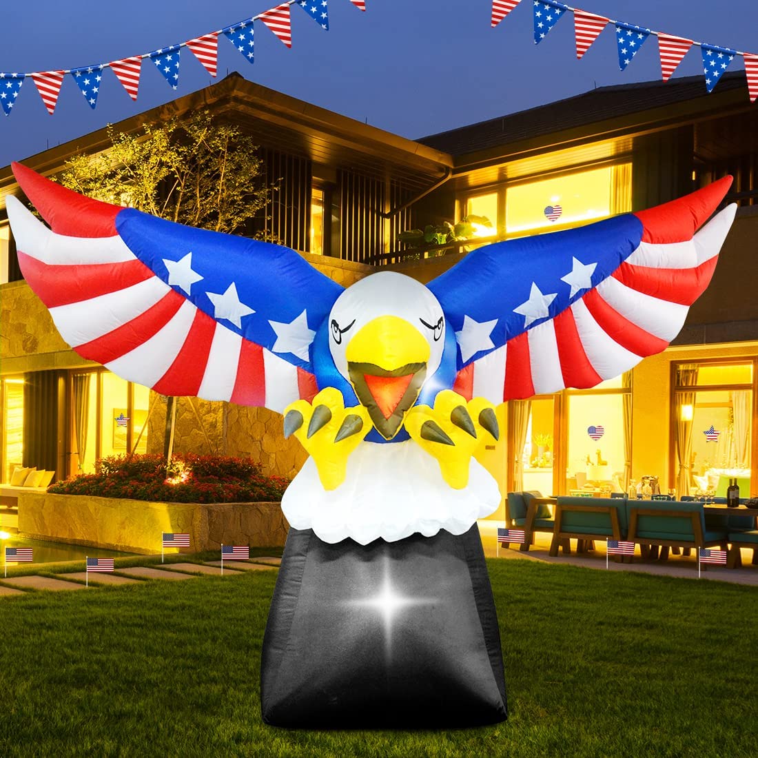8.5FT Width 4th of July Patriotic Eagle Inflatable Outdoor Decorations