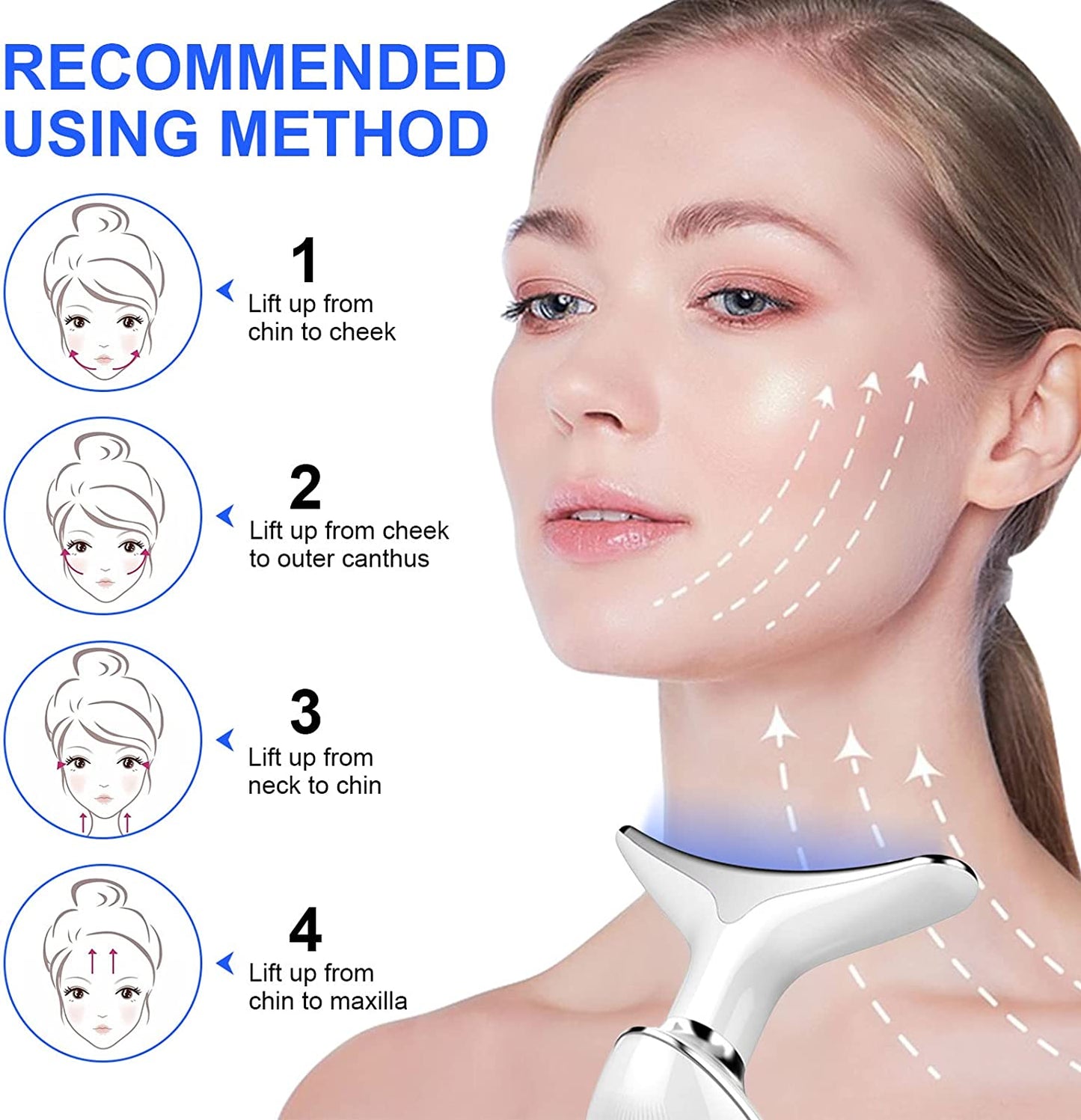 Firming Wrinkle Removal Device for Neck Facial Massage Kit, Double Chin Reducer