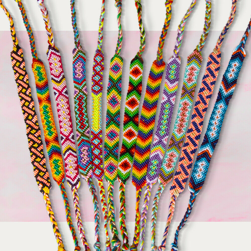 10 Pcs Woven Nepal Style Friendship Bracelets