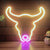 Gold Pink Neon Sign Cow Decoration,USB/Battery Powered