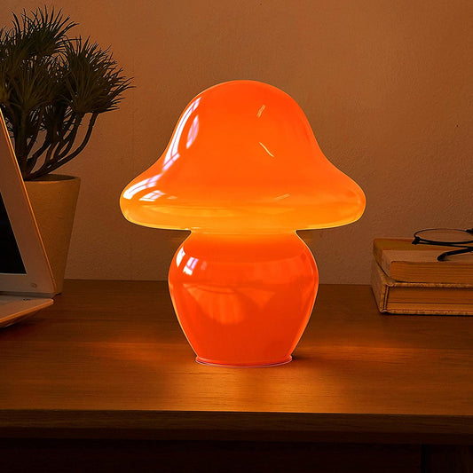 Dimmable Translucent  Glass Vintage Beside Mushroom Lamp