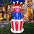 6FT 4th of July Inflatables Outdoor Decorations Cake Lights LEDs
