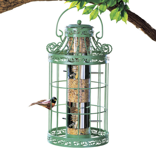 Vintage Springtime Hanging Bird Feeder, Green