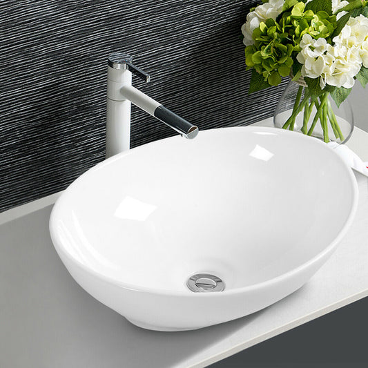 Oval Bathroom Basin Ceramic Vessel Sink Bowl