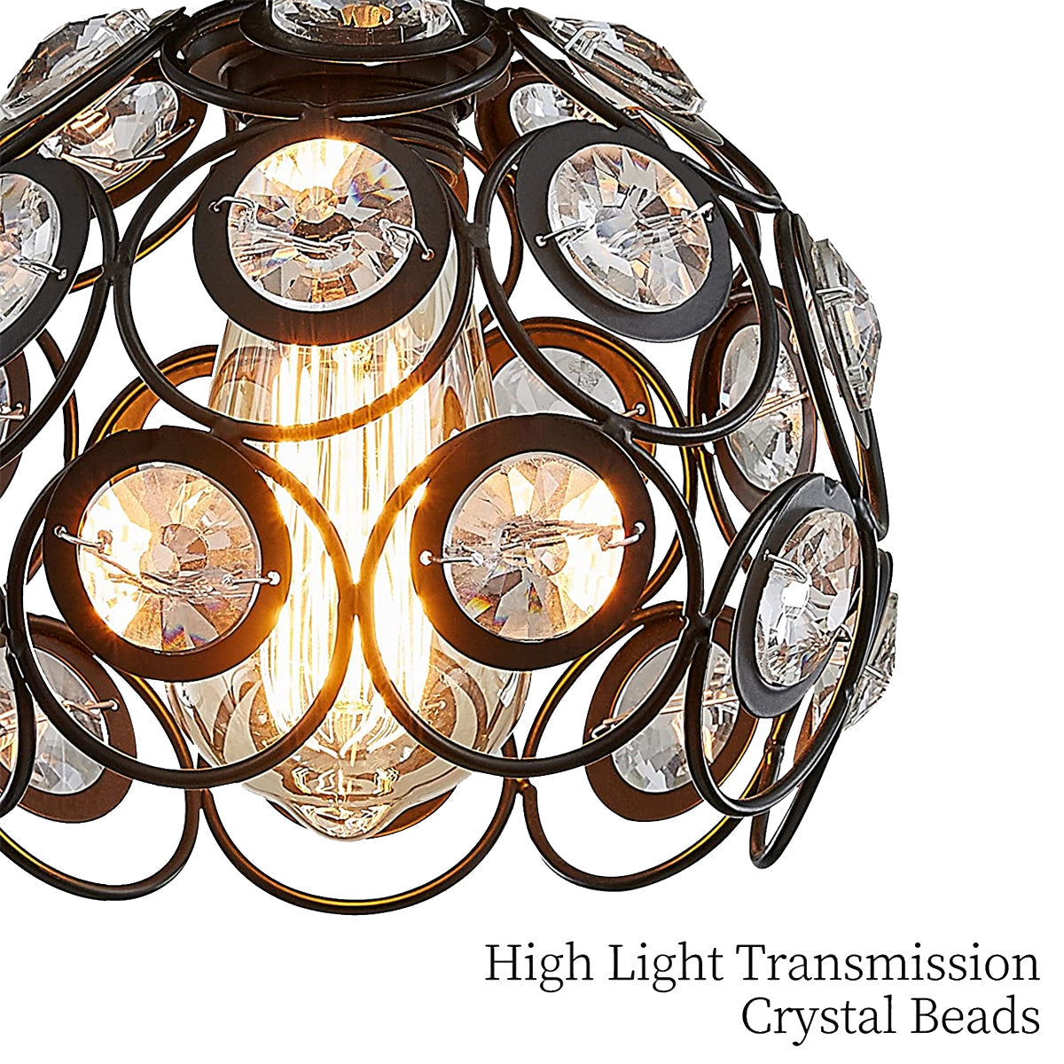 Semi Flush Mount Ceiling Light Fixtures, E27 Base Pendant Light