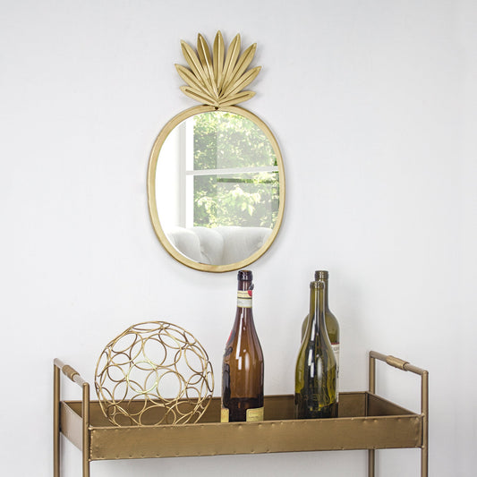 Metal Pineapple Accent Mirror